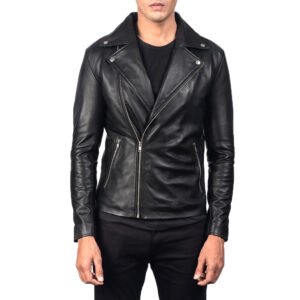 Black Leather Biker Jacket