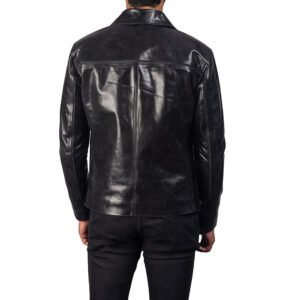 Legacy Black Leather Biker Jacket