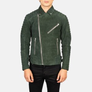 Armand Green Suede Biker Jacket