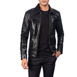 Legacy Black Leather Biker Jacket