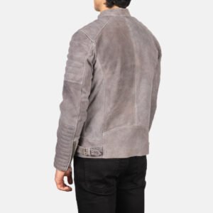 Damian Grey Suede Biker Jacket